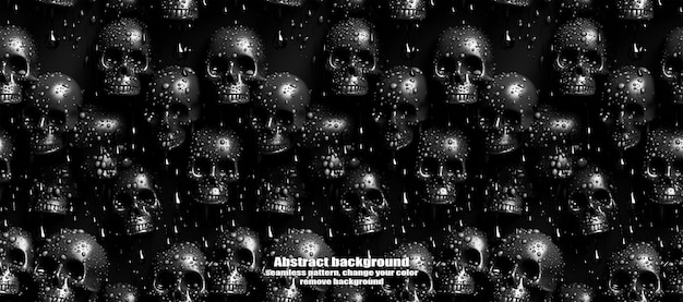 PSD spooky skulls en ghosts glinsterende halloween achtergrond