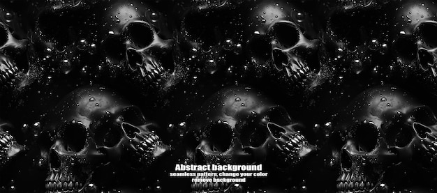 Spooky Skulls en Ghosts glinsterende Halloween achtergrond