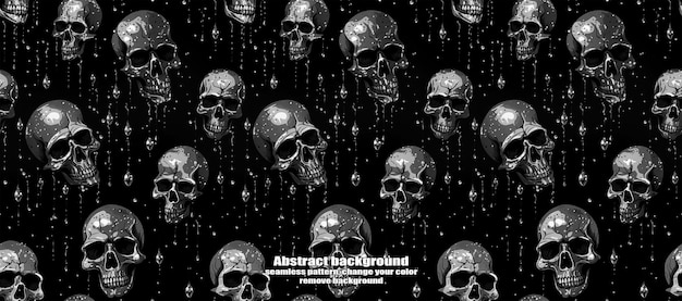 Spooky Skulls en Ghosts glinsterende Halloween achtergrond