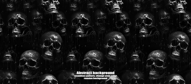 Spooky Skulls en Ghosts glinsterende Halloween achtergrond