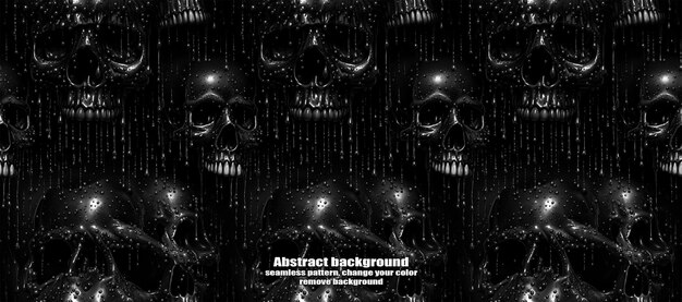 Spooky Skulls en Ghosts glinsterende Halloween achtergrond