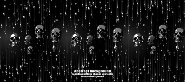 Spooky skulls amp ghosts glinsterende halloween-achtergrond