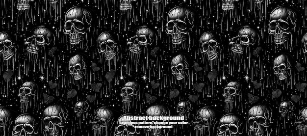 PSD spooky skulls amp ghosts glinsterende halloween-achtergrond