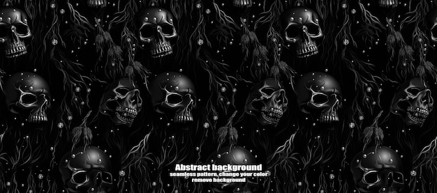 Spooky skulls amp ghosts glinsterende halloween-achtergrond