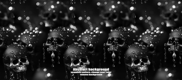 Spooky skulls amp ghosts glinsterende halloween-achtergrond