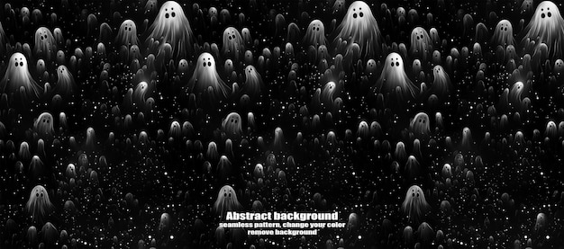 Spooky skulls amp ghosts glinsterende halloween-achtergrond