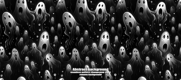 PSD spooky skulls amp ghosts glinsterende halloween-achtergrond