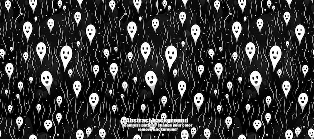 Spooky skulls amp ghosts glinsterende halloween-achtergrond