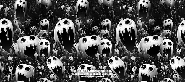 PSD spooky skulls amp ghosts glinsterende halloween-achtergrond