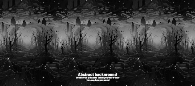 Spooky Skulls amp Ghosts Glinsterende Halloween-achtergrond