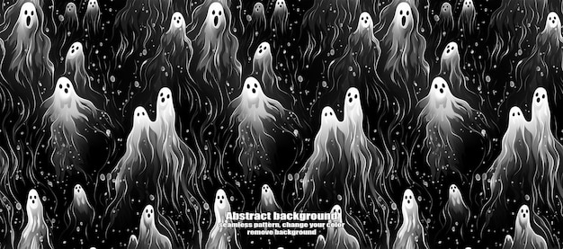 PSD spooky skulls amp ghosts glinsterende halloween-achtergrond