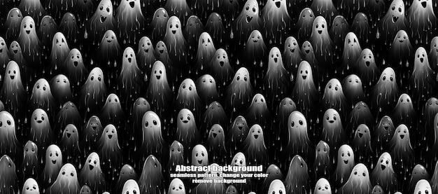 PSD spooky skulls amp ghosts glinsterende halloween-achtergrond