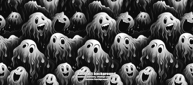 PSD spooky skulls amp ghosts glinsterende halloween-achtergrond