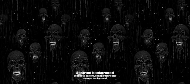 PSD spooky skulls amp ghosts glinsterende halloween-achtergrond