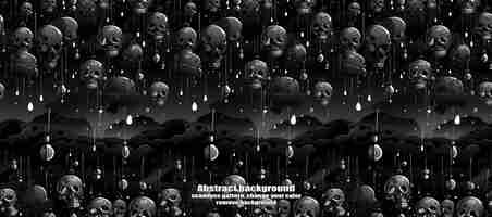 PSD spooky skulls amp ghosts glinsterende halloween-achtergrond