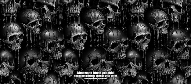 PSD spooky skulls amp ghosts glinsterende halloween-achtergrond