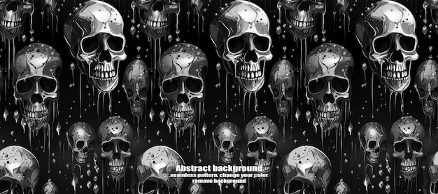 Spooky Skulls amp Ghosts Glinsterende Halloween-achtergrond