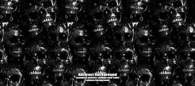 PSD spooky skulls amp ghosts glinsterende halloween-achtergrond