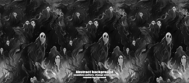 PSD spooky skulls amp ghosts glinsterende halloween-achtergrond