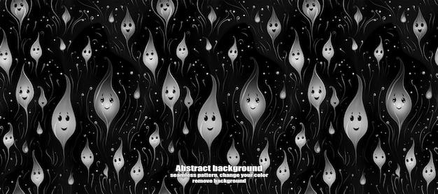 PSD spooky skulls amp ghosts glinsterende halloween-achtergrond