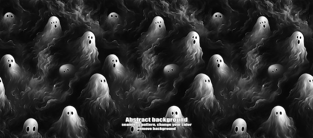 PSD spooky skulls amp ghosts glinsterende halloween-achtergrond