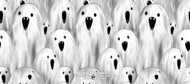 PSD spooky skulls amp ghosts glinsterende halloween-achtergrond