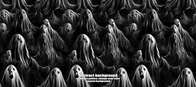 Spooky skulls amp ghosts glinsterende halloween-achtergrond