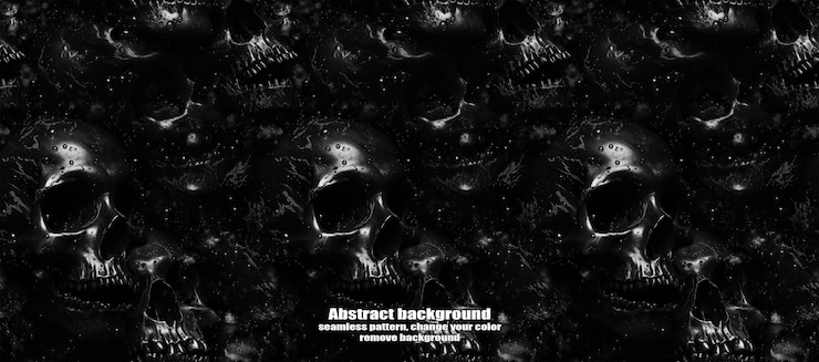 PSD spooky skulls amp ghosts glittering halloween background