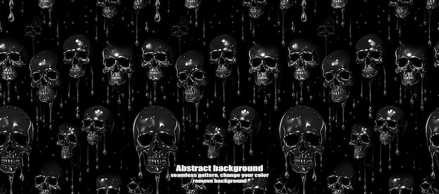 PSD spooky skulls amp ghosts glittering halloween background