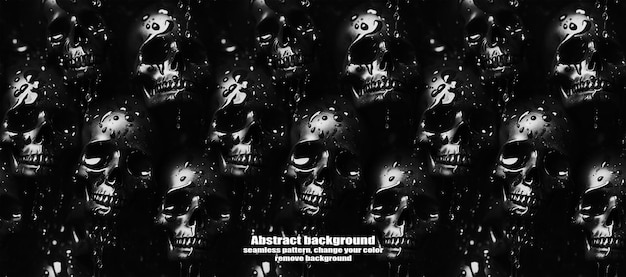 Spooky skulls amp ghosts glittering halloween background