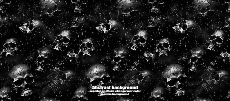 PSD spooky skulls amp ghosts glittering halloween background