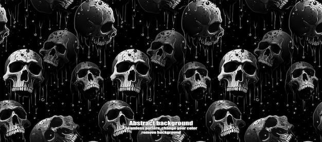 PSD spooky skulls amp ghosts glittering halloween background