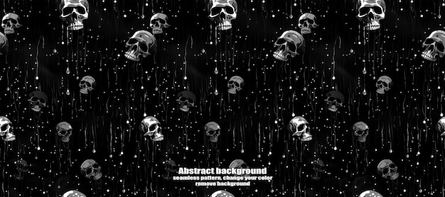 PSD spooky skulls amp ghosts glittering halloween background