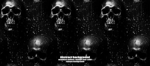 Spooky Skulls amp Ghosts Glittering Halloween Background