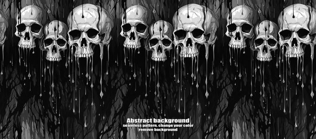 PSD spooky skulls amp ghosts glittering halloween background