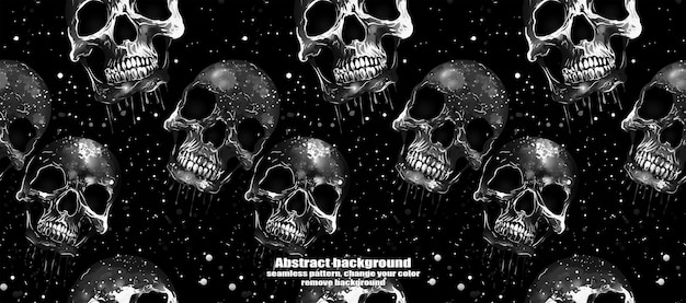 PSD spooky skulls amp ghosts glittering halloween background