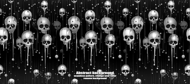 spooky skulls amp ghosts glittering halloween background