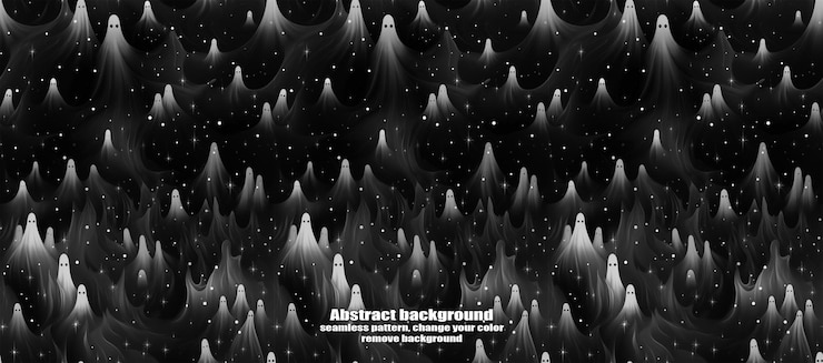 PSD spooky skulls amp ghosts glittering halloween background