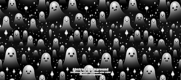 spooky skulls amp ghosts glittering halloween background
