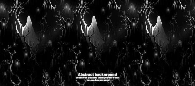 PSD spooky skulls amp ghosts glittering halloween background