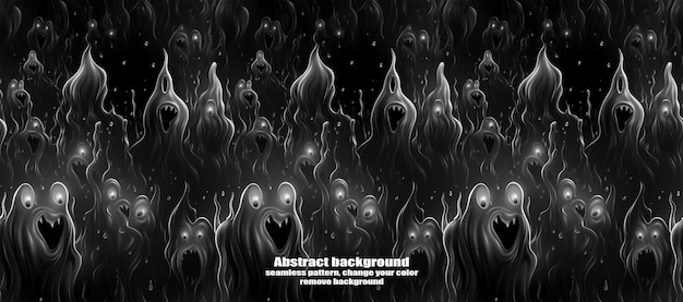 PSD spooky skulls amp ghosts glittering halloween background