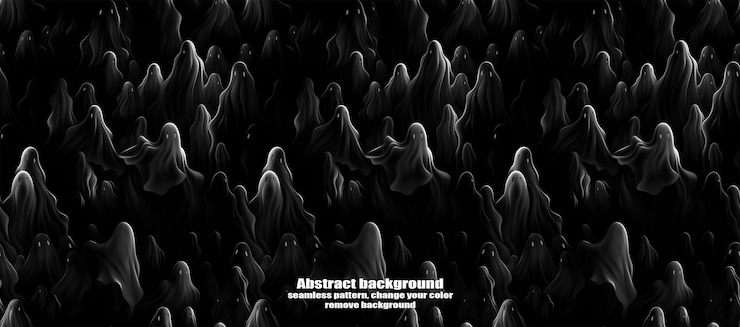 PSD spooky skulls amp ghosts glittering halloween background