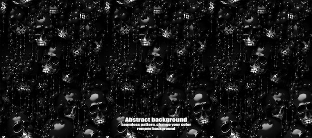 PSD spooky skulls amp ghosts glittering halloween background