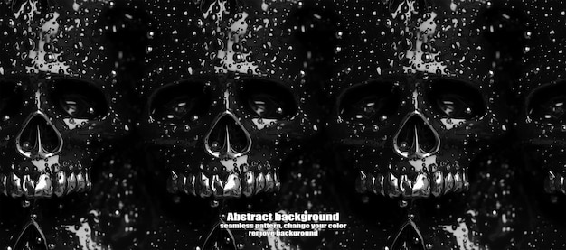 Spooky Skulls amp Ghosts Glittering Halloween Background