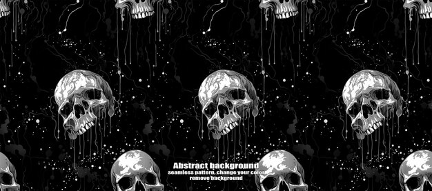 Spooky Skulls amp Ghosts Glittering Halloween Background