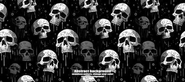 PSD spooky skulls amp ghosts glittering halloween background