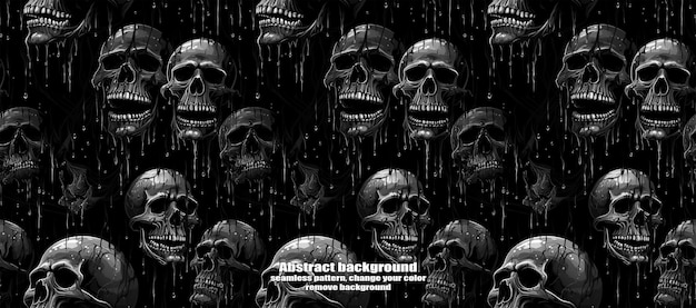 Spooky skulls amp ghosts glittering halloween background