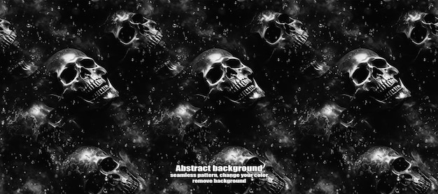 Spooky Skulls amp Ghosts Glittering Halloween Background