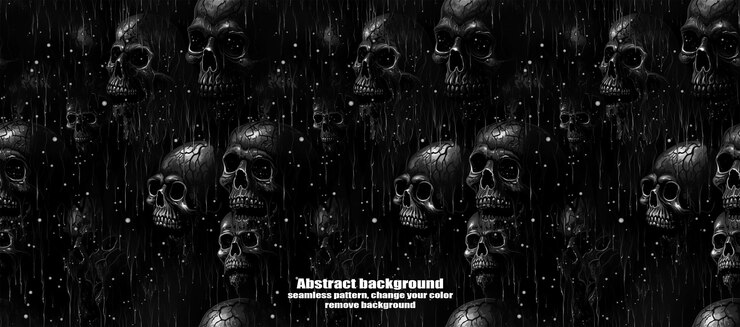 PSD spooky skulls amp ghosts glittering halloween background