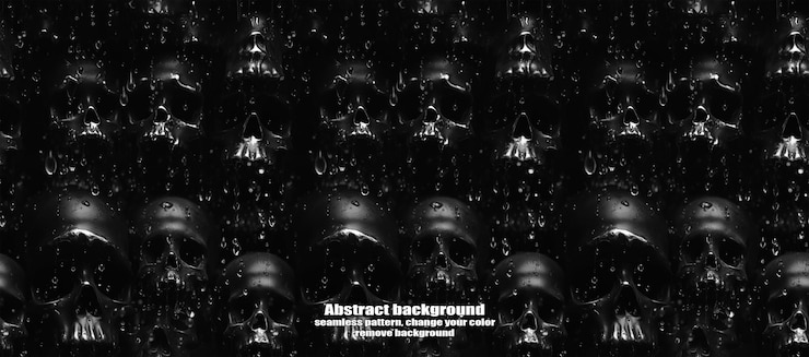 PSD spooky skulls amp ghosts glittering halloween background